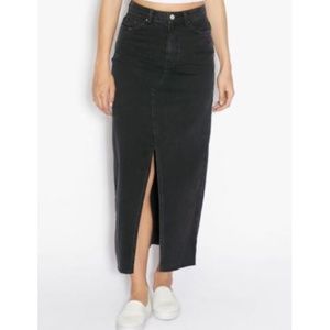 Topshop Moto Maxi Front Split Jean Modest Skirt